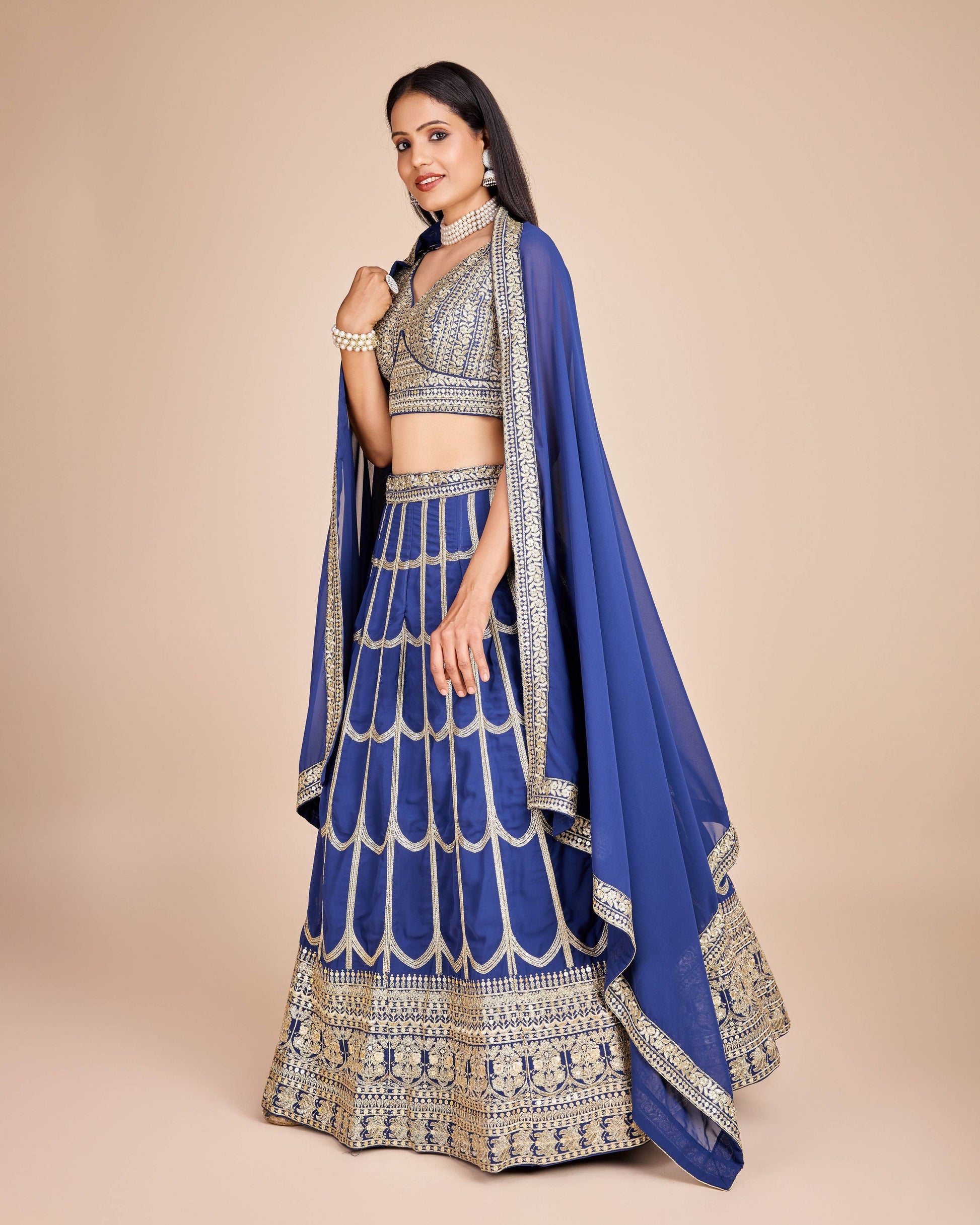 Lehenga Mart Designer Wedding Lehenga Choli For Women - Blue
