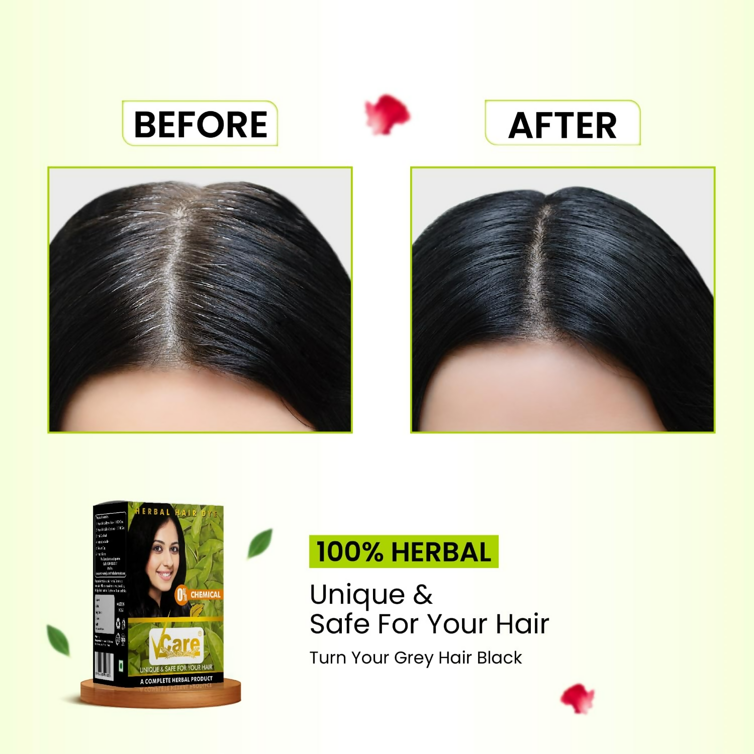 VCare Natural Herbal Hair Dye Powder  Grab2Buy VCare Grab2Buy