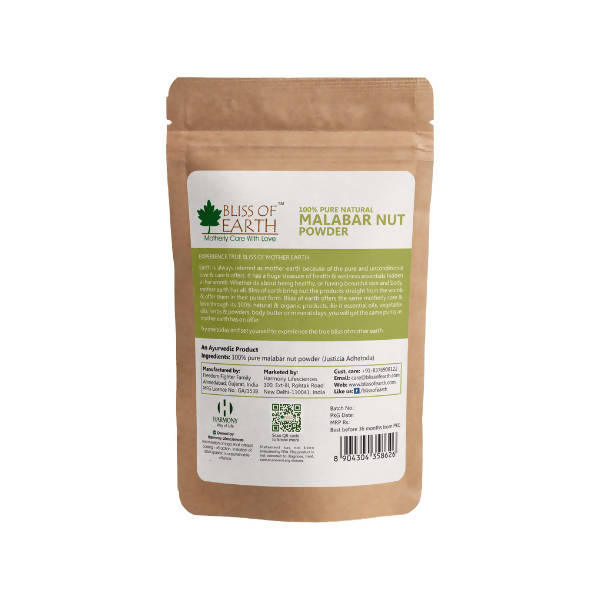 Bliss of Earth 100% Pure Natural Malabar Nut Powder 