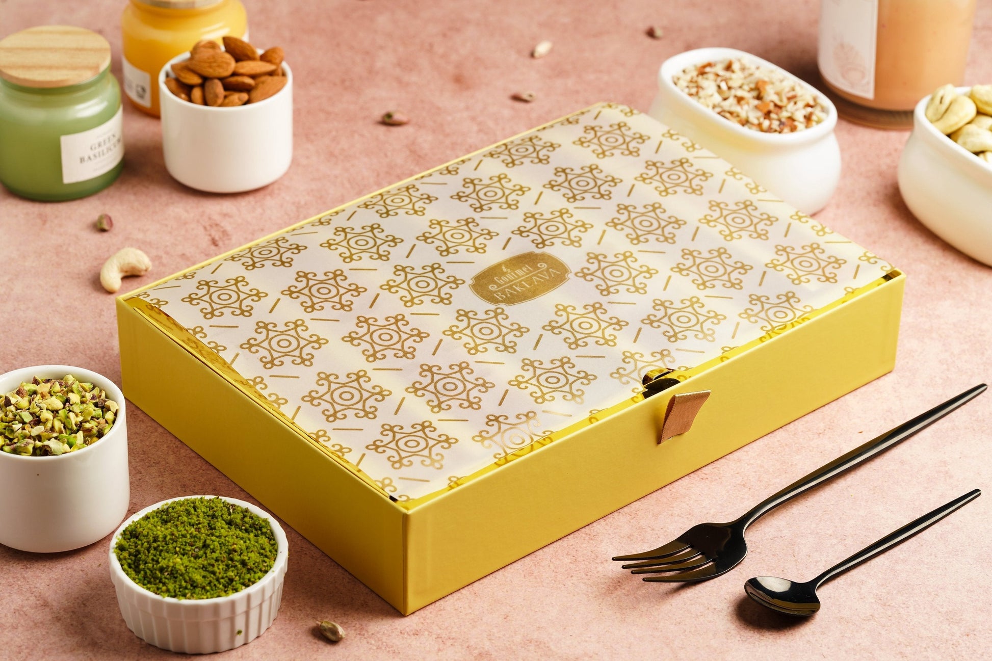 Gourmet Baklava Luxury Gift Box Of Hazelnut Nest Baklava 