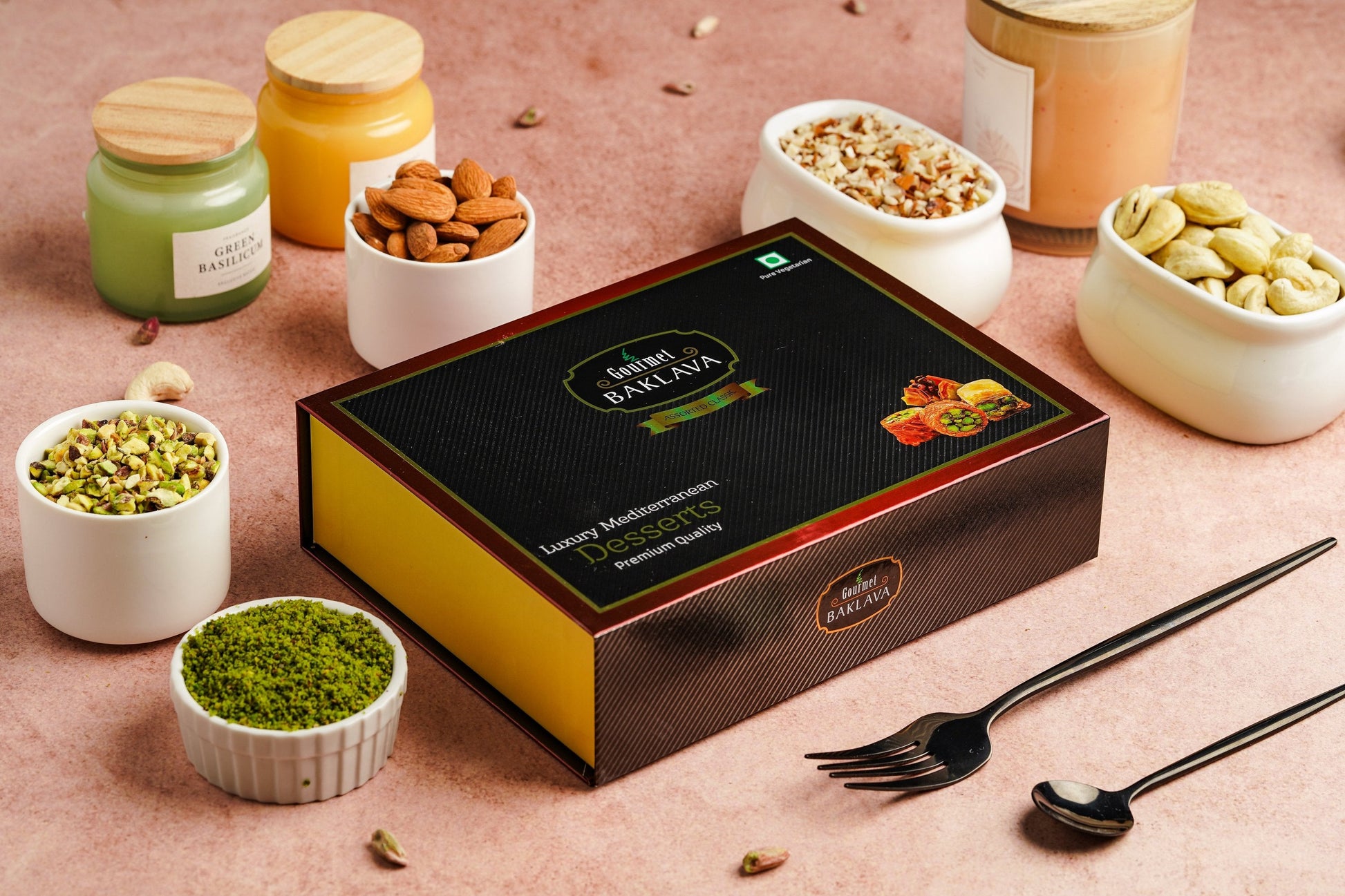 Gourmet Baklava Classic Gift Box Of Assorted Nest Baklava 