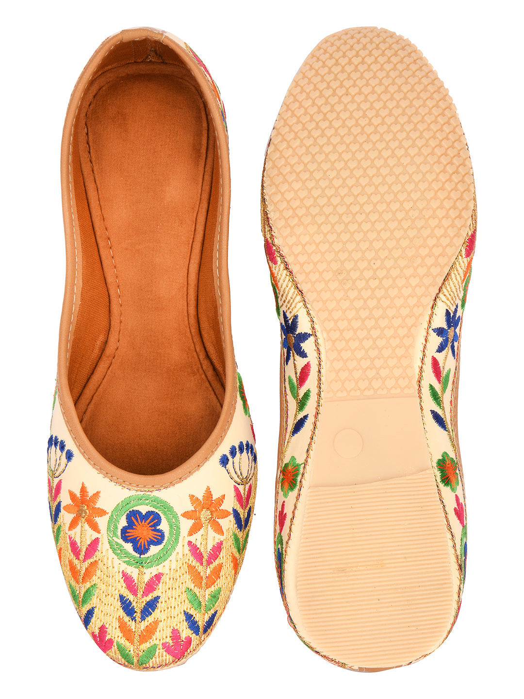 Desi Colour Women Indian Ethnic Footwear-Forest Beauty
