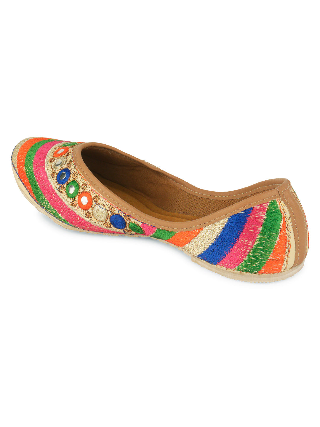 Desi Colour Women Indian Ethnic Footwear-Mirror Archie