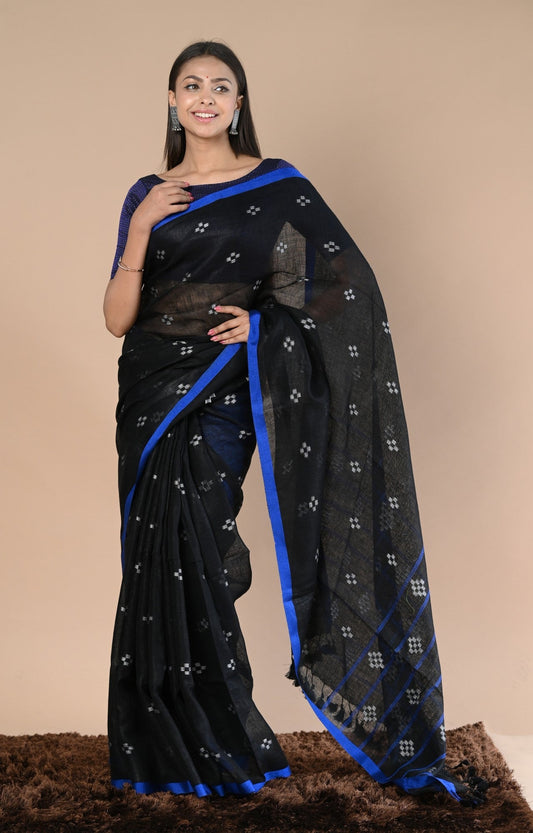 Very Much Indian Pure Linen Grab2Buy With Sleek Border and Exclusive Design 
