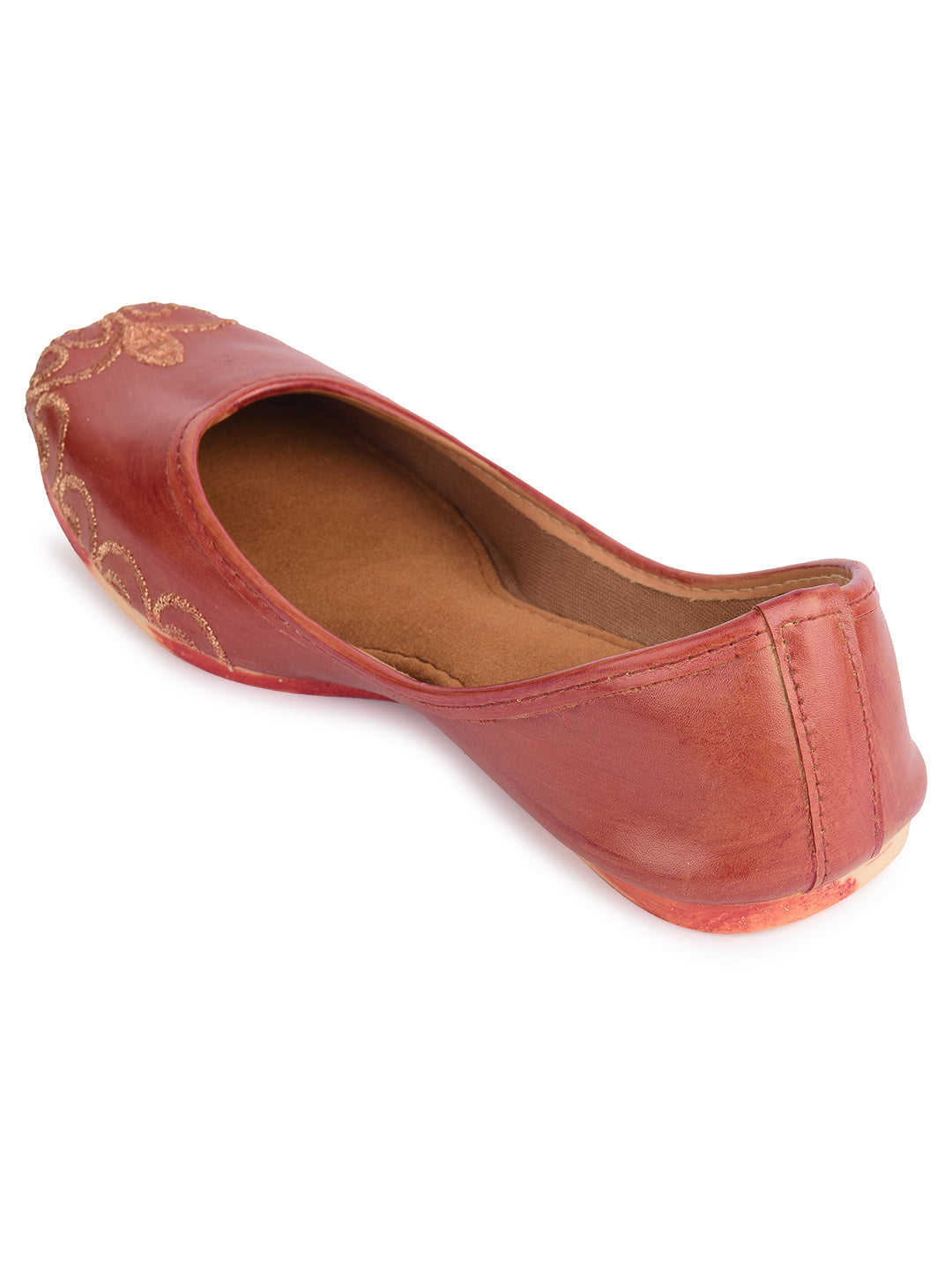 Desi Colour Women Indian Ethnic Footwear-Polish-Dark Brown 1