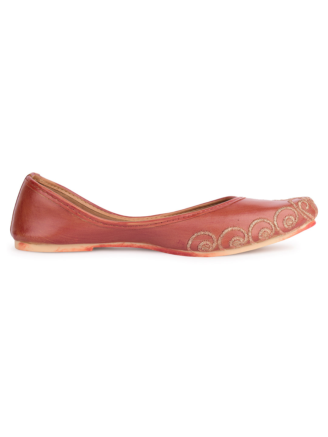 Desi Colour Women Indian Ethnic Footwear-Polish-Dark Brown 1