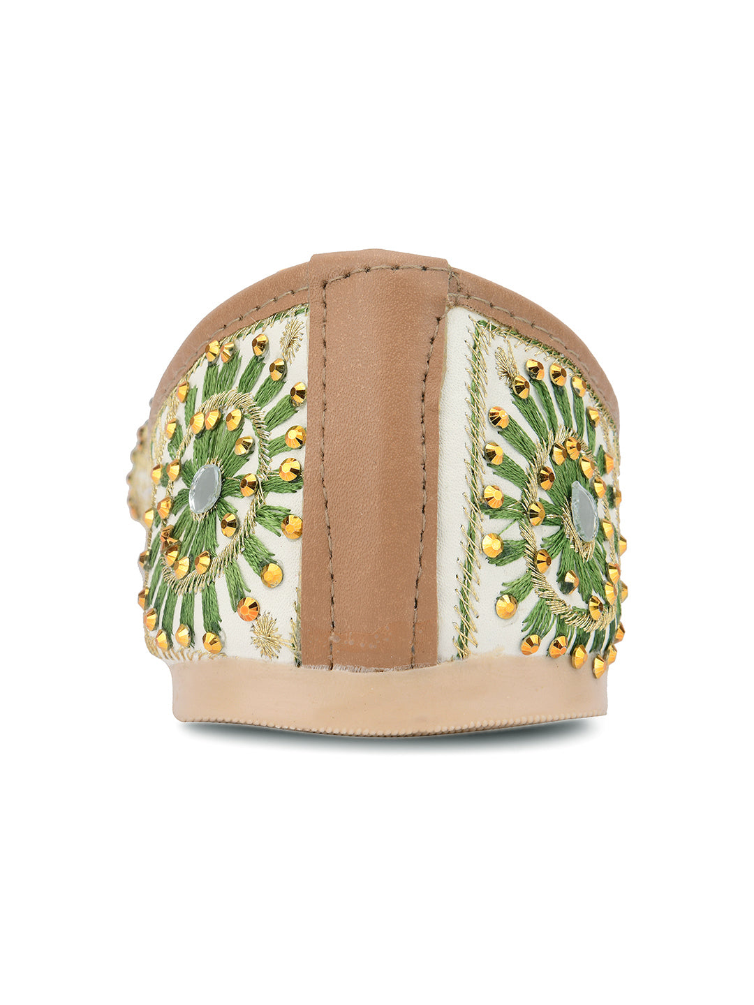 Desi Colour Women Indian Ethnic Footwear-Mini Dabka-Mirror Jarkan 4