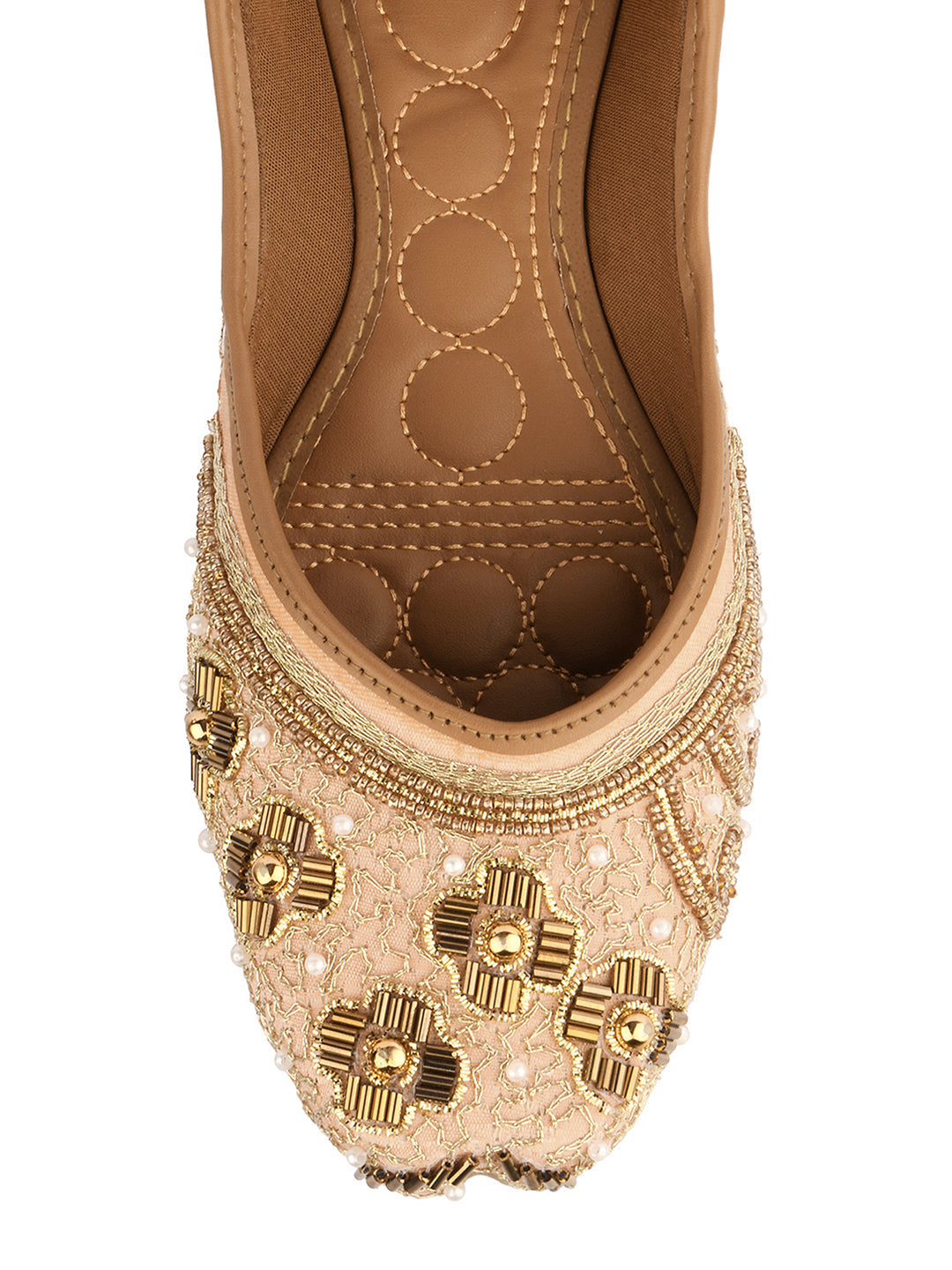 Desi Colour Women Indian Ethnic Footwear-Party Collection - Peach