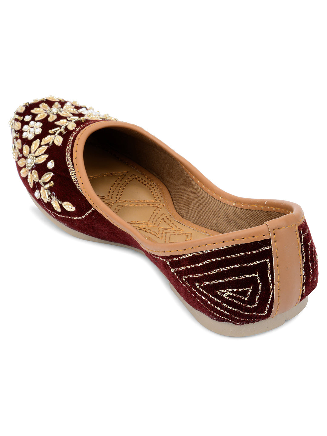 Desi Colour Women Indian Ethnic Footwear-Velvet Wedding-6