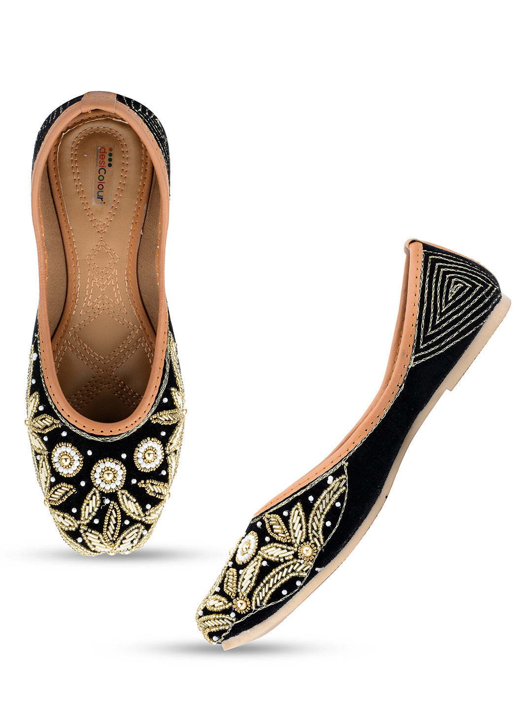 Desi Colour Women Indian Ethnic Footwear-Velvet Wedding-7