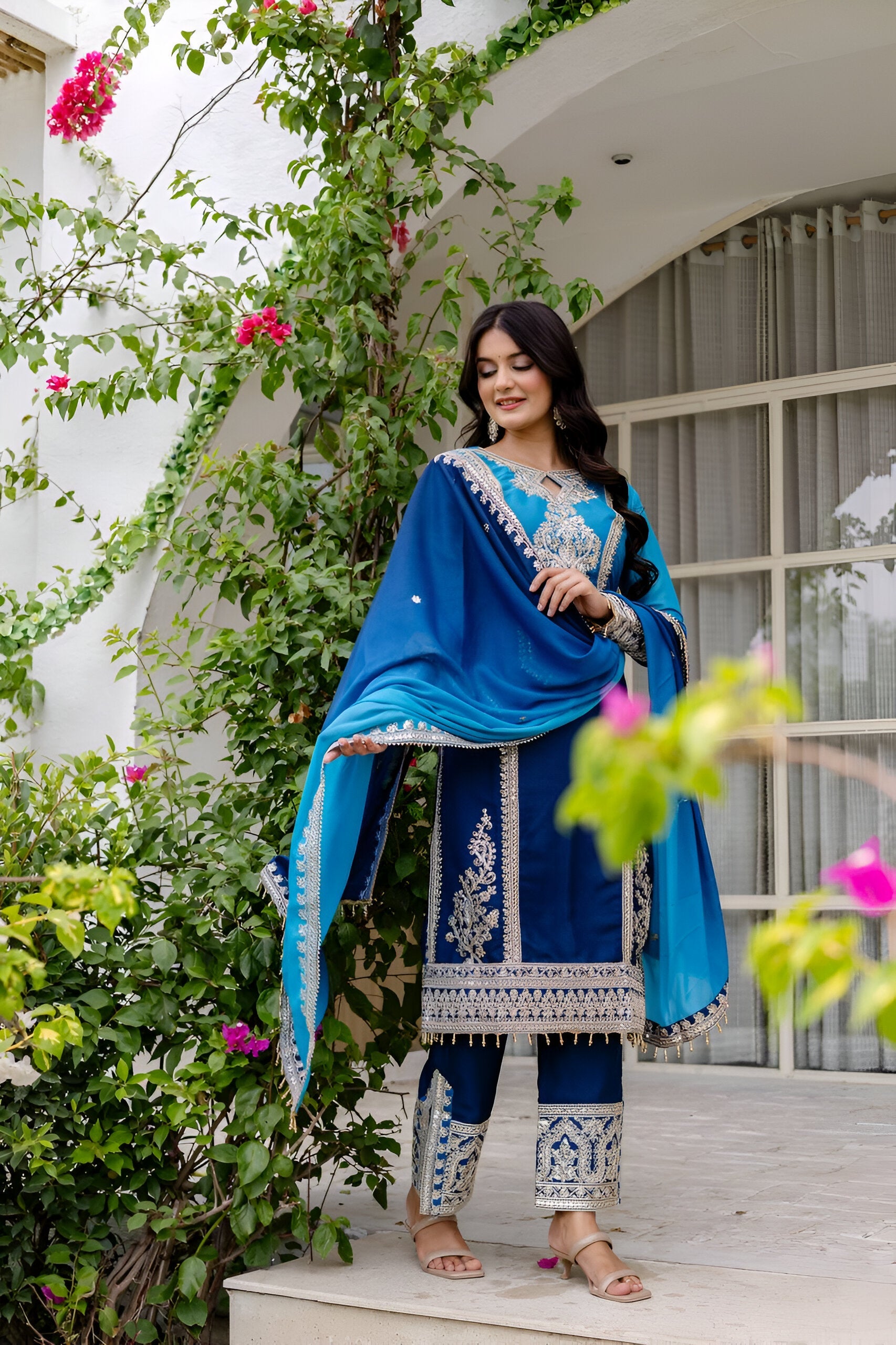 Lehenga Mart Designer Salwar Suit for Women or Girls - Royal Blue