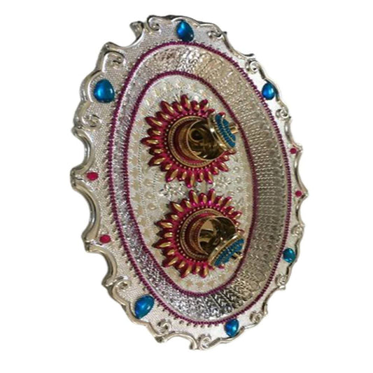 Kundan HandiKrafts Designer Haldi Kumkum Platters - Grab2buy