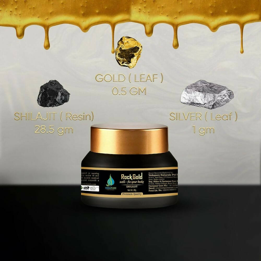 Vedapure Rockgold Well Fix Your Body Gold & Silver Sj Resin - Limited Time Offer Genie India