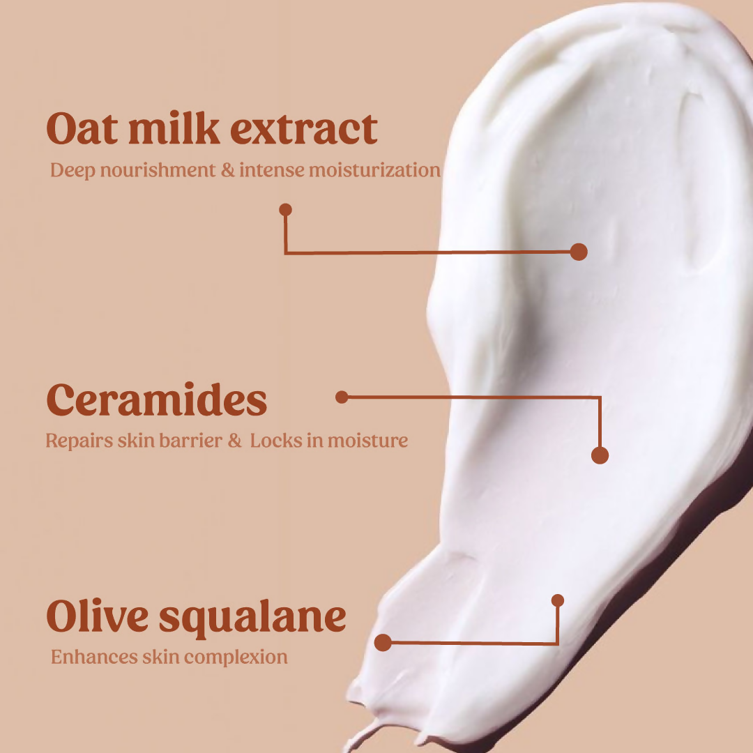 Vilvah Store Milk Body Lotion With Oat Milk, Ceramides & Olive Squalane  Grab2Buy Vilvah Store Grab2Buy