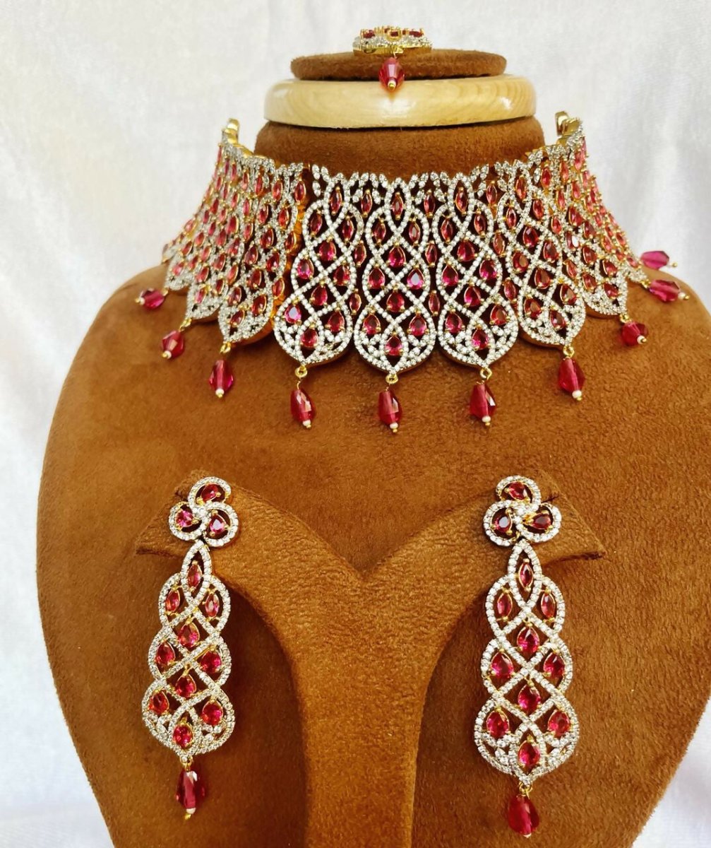 American Diamond Rose Plating Set By House of Ree House of Ree