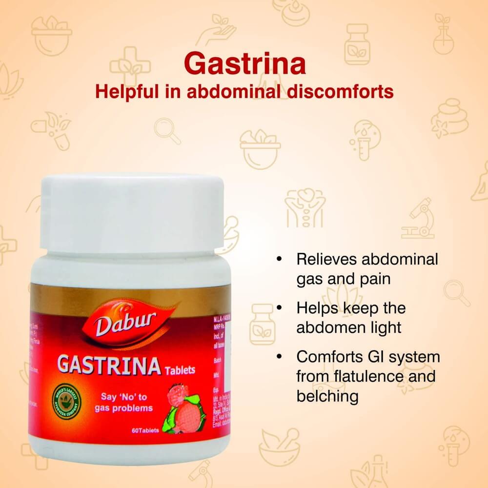Dabur Gastrina - 60 Tablets  Grab2Buy Dabur Grab2Buy