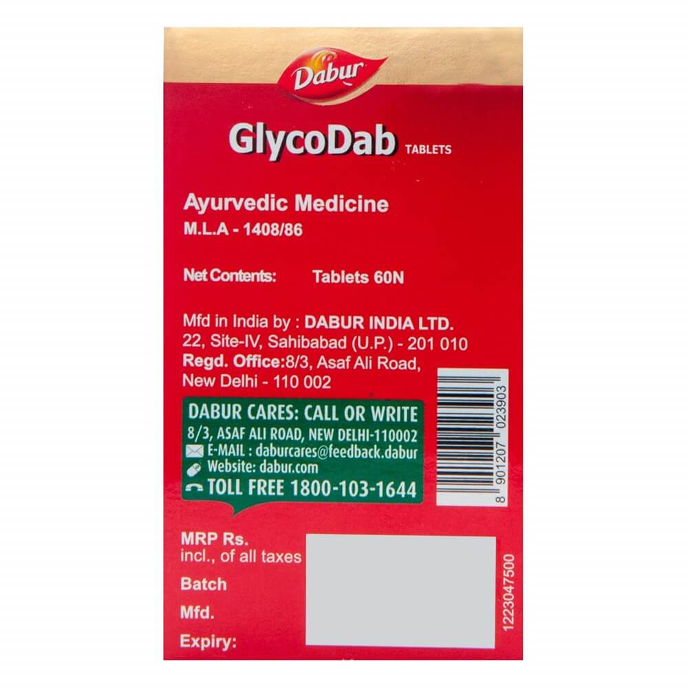 Dabur GlycoDab - 60 Tablets  Grab2Buy Dabur Grab2Buy