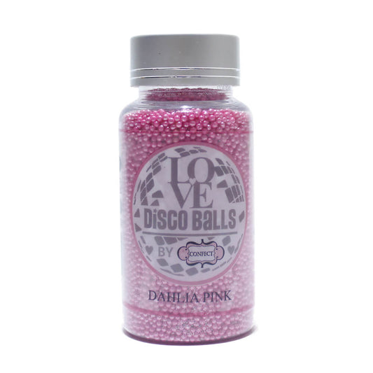 Confect Dahlia Pink Disco Balls Sprinkles 2 MM