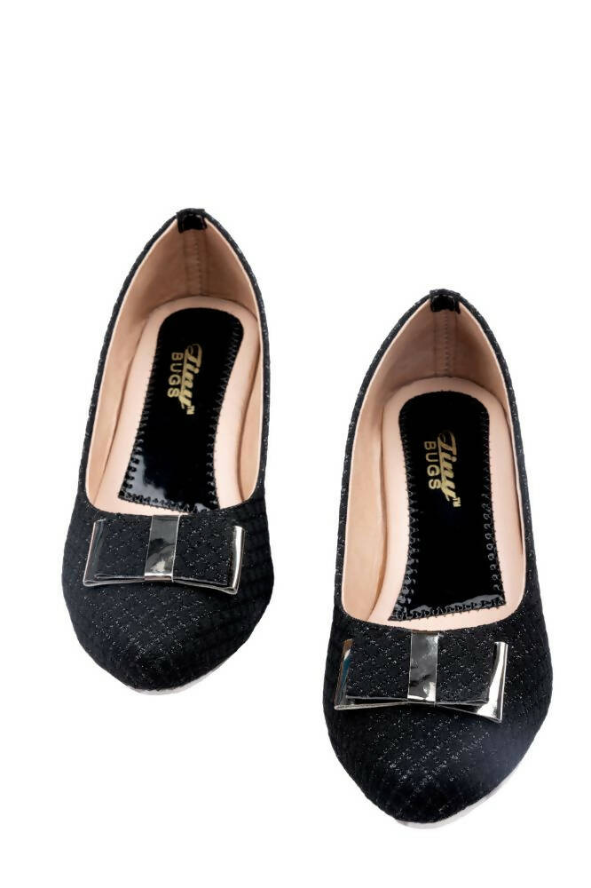 Tiny Bugs Girls Party Wear Ballerinas - Black  Grab2Buy Tiny Bugs Grab2Buy