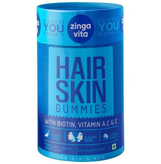 Zingavita Hair Skin Gummies with Biotin, Vitamin A C & E  Grab2Buy Zingavita Grab2Buy