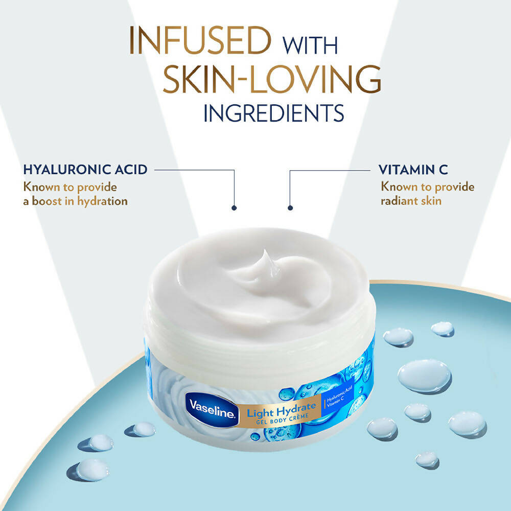 Vaseline Light Hydrate Gel Body Creme With Hyaluronic Acid & Vitamin C  Grab2Buy Vaseline Grab2Buy