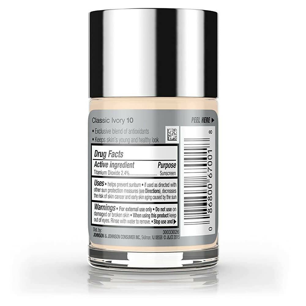 Neutrogena Healthy Skin Liquid Makeup Foundation, Broad Spectrum SPF 20 Feverfew,Classic Ivory