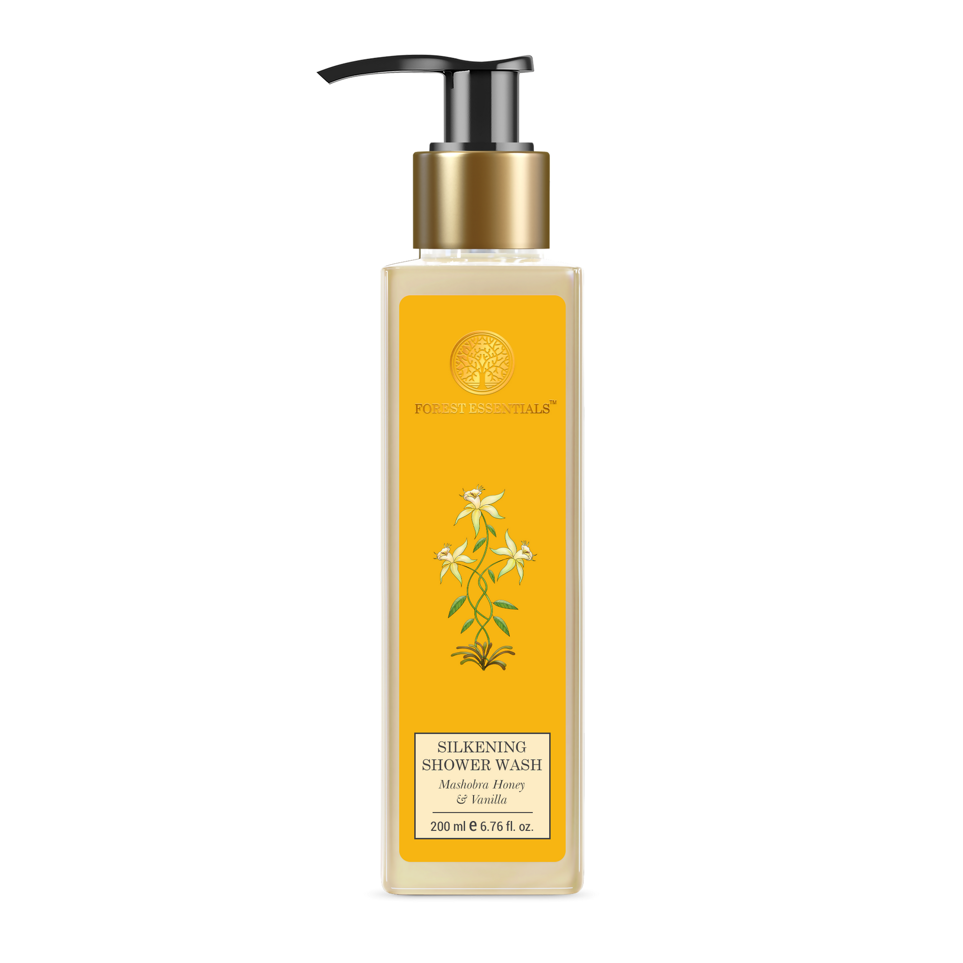 Forest Essentials Travel Size Silkening Shower Wash Mashobra Honey & Vanilla
