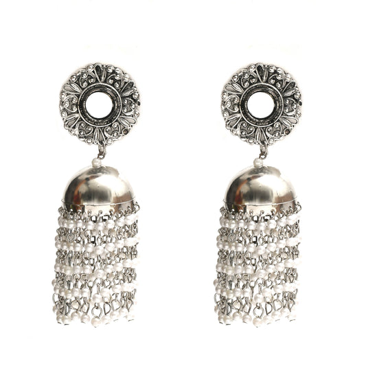 Mominos Fashion Johar Kamal Women's Earrings With Pearls Jhumkas - Grab2buy