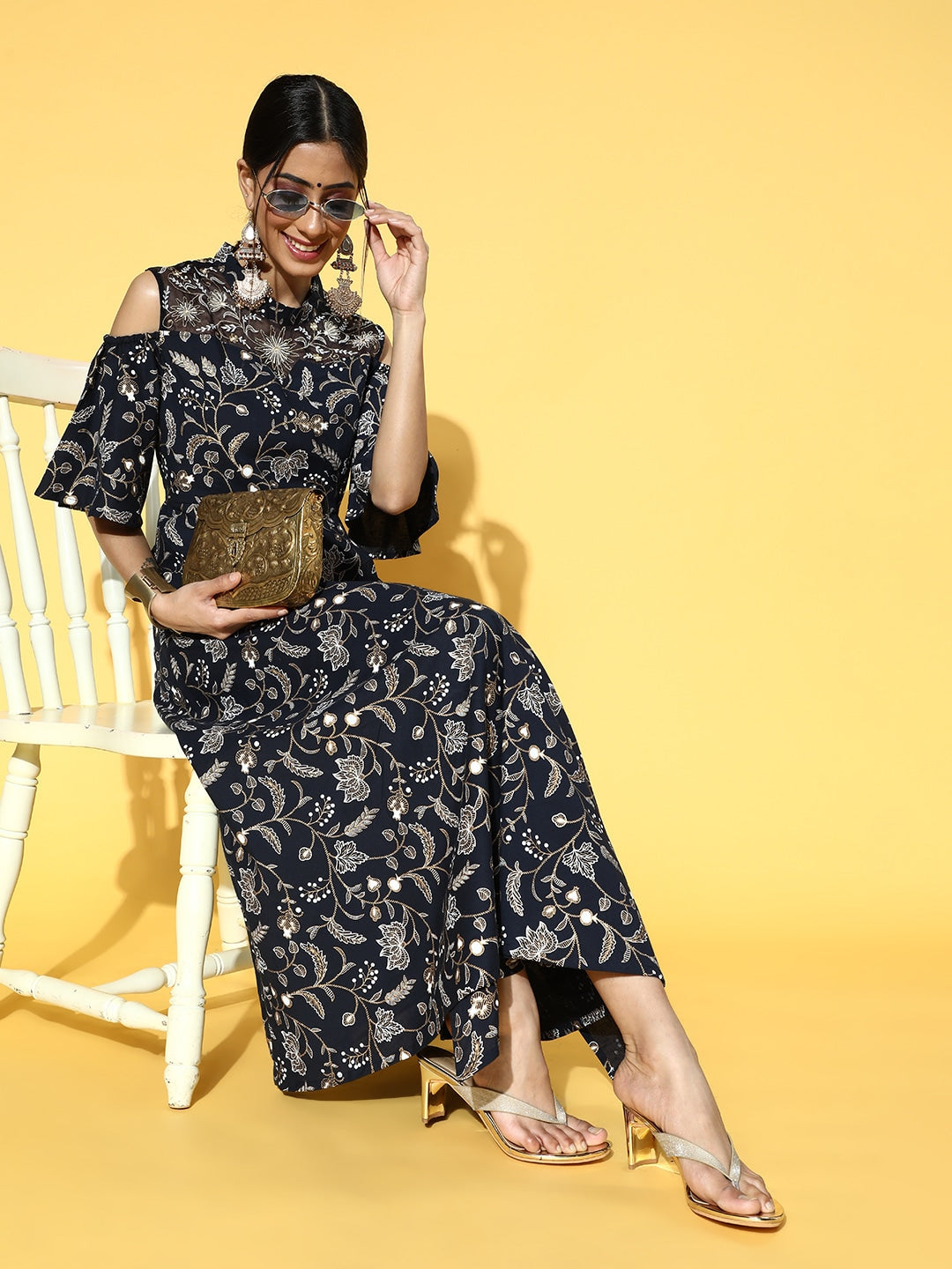 Yufta Deep Navy Blue Dress  Grab2Buy Yufta Grab2Buy