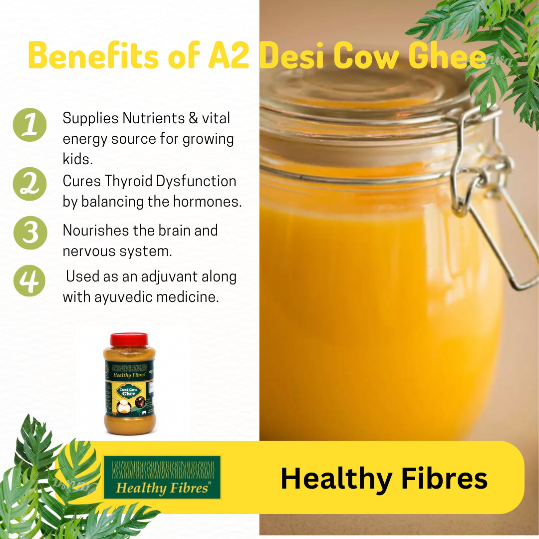 Healthy Fibres Desi Cow Ghee | Cultured Cow Desi Ghee | Premium & Certified Ghee 