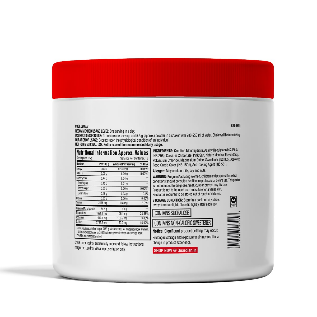 GNC Creatine+ Electrolytesh Cola 