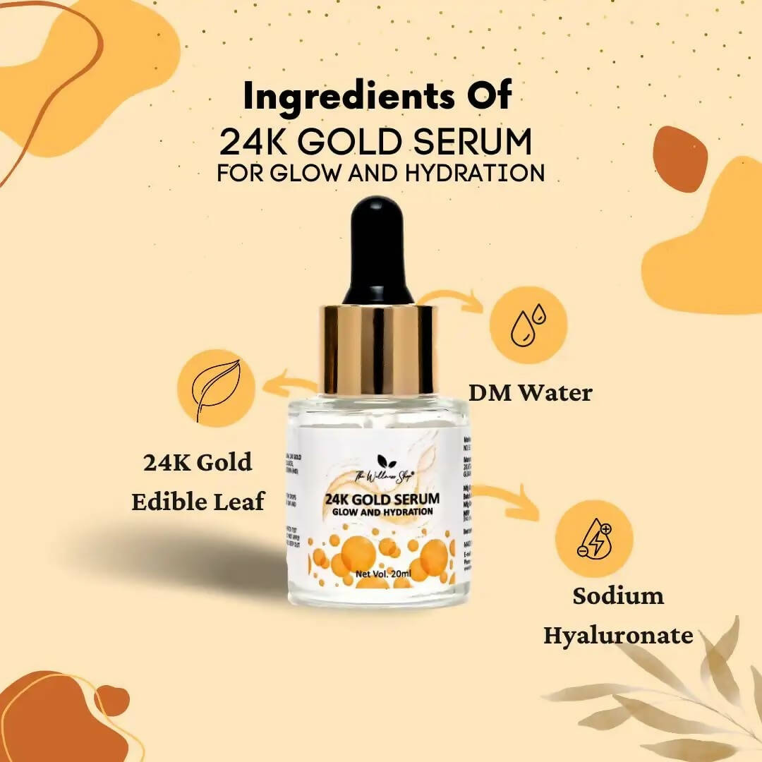 The Wellness Shop 24k Gold Serum for Glow and Hydration  Grab2Buy The Wellness Shop Grab2Buy