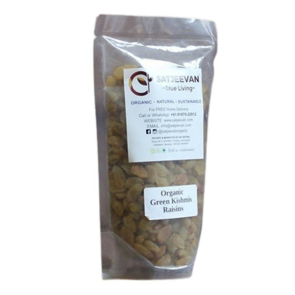 Satjeevan Organic Green Kishmis Raisins - Grab2buy