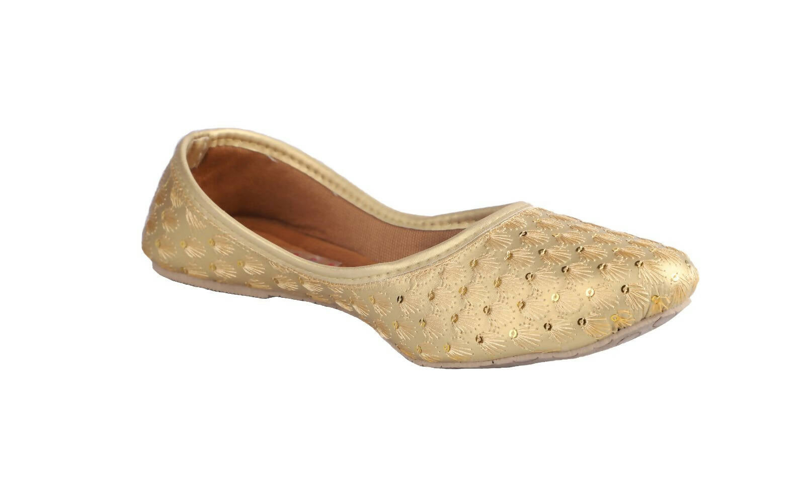 Tiny Bugs Girls Sequin Detailing Ethnic Juttis - Gold  Grab2Buy Tiny Bugs Grab2Buy