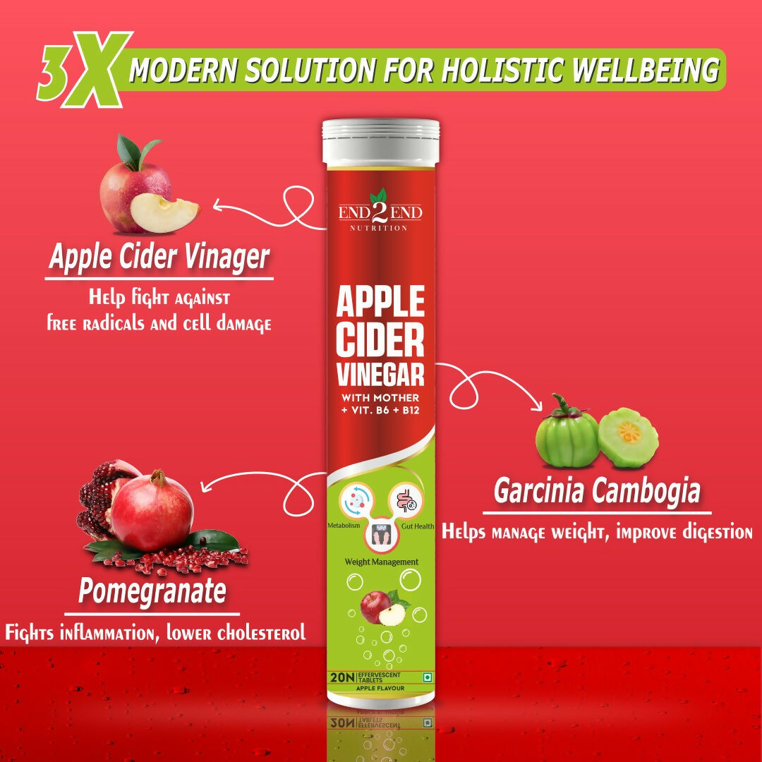 End2End Nutrition Apple Cider Vinegar Tablets 
