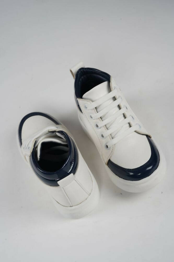 Tiny Bugs For Boys & Girls Mid Top Sneakers - White & Blue  Grab2Buy Tiny Bugs Grab2Buy