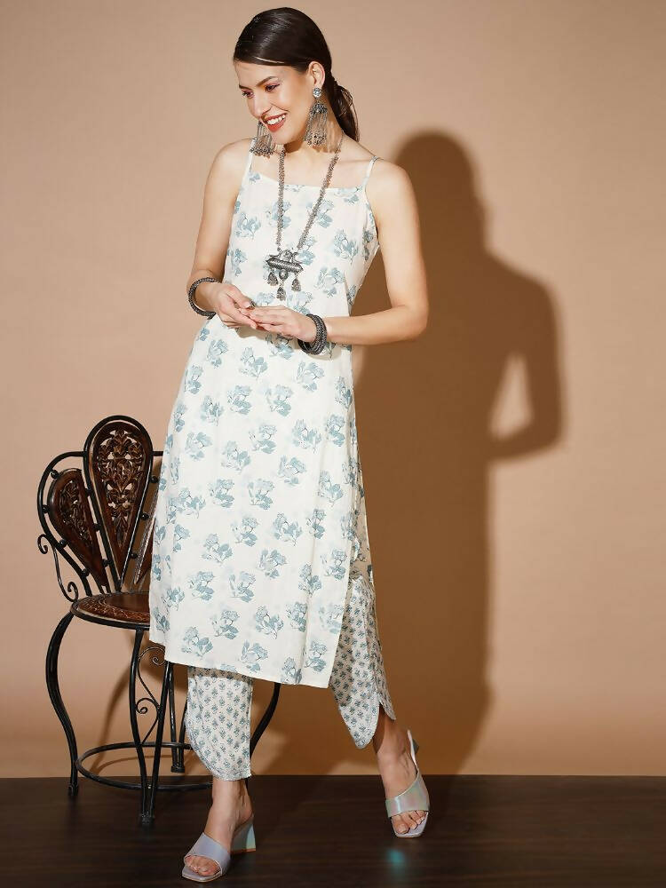Myshka Women Multi-Floral Kurta & Trousers
