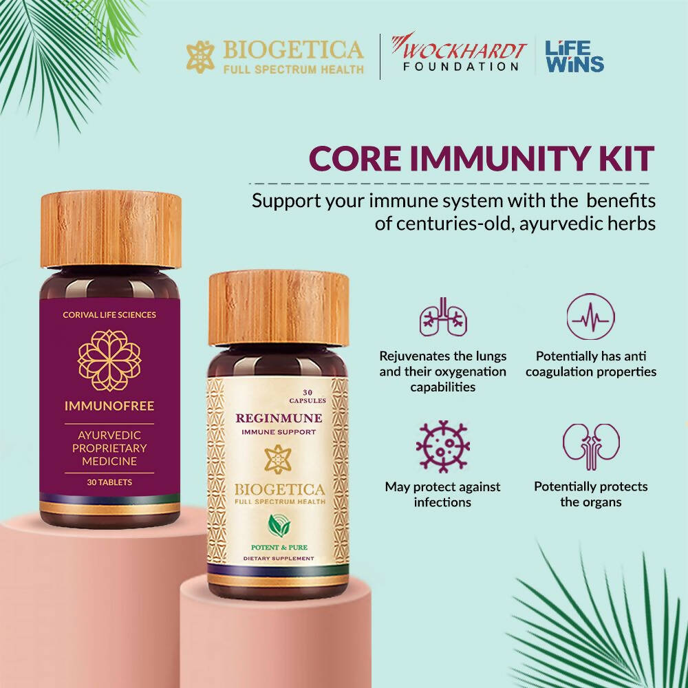 Biogetica Core Immunity Kit - Immunofree Tablets and Reginmune Capsules 