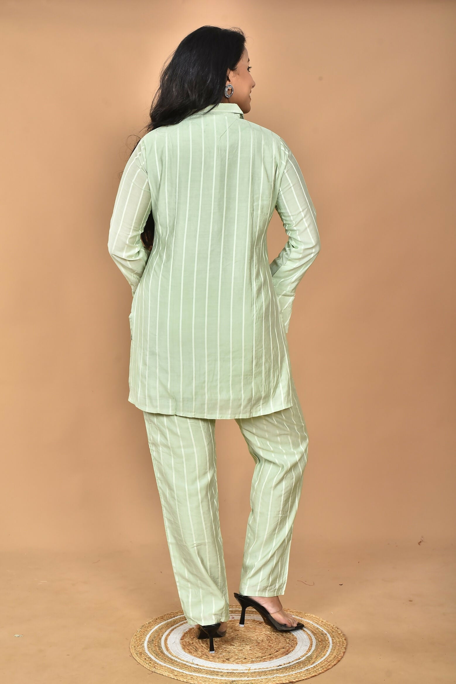 Morchari Women And Hand Embroidery Co-Ords-Green 