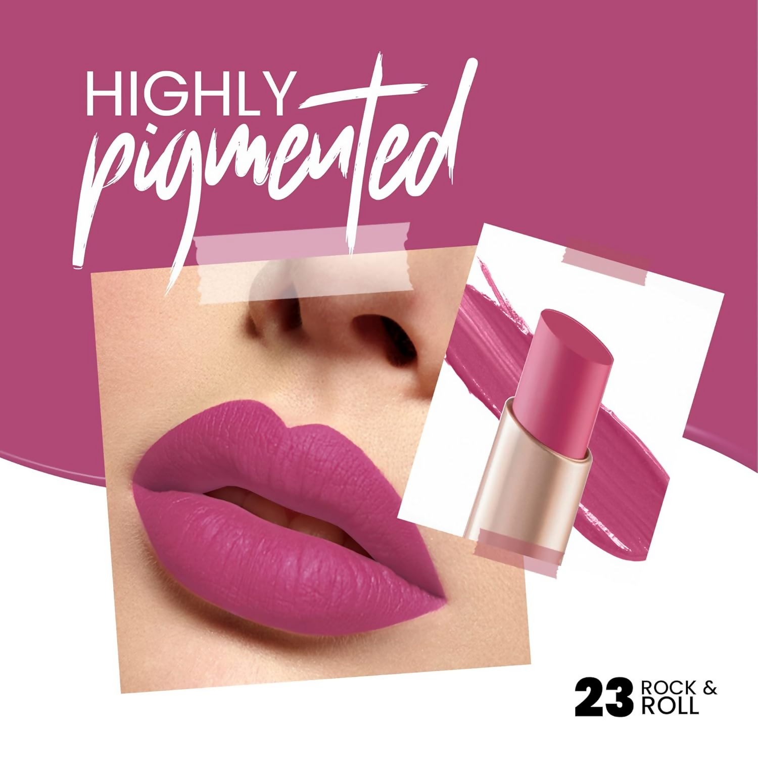 MARS Cosmetics Creamy Matte Long Lasting Lipstick - 23 Rock n Roll 