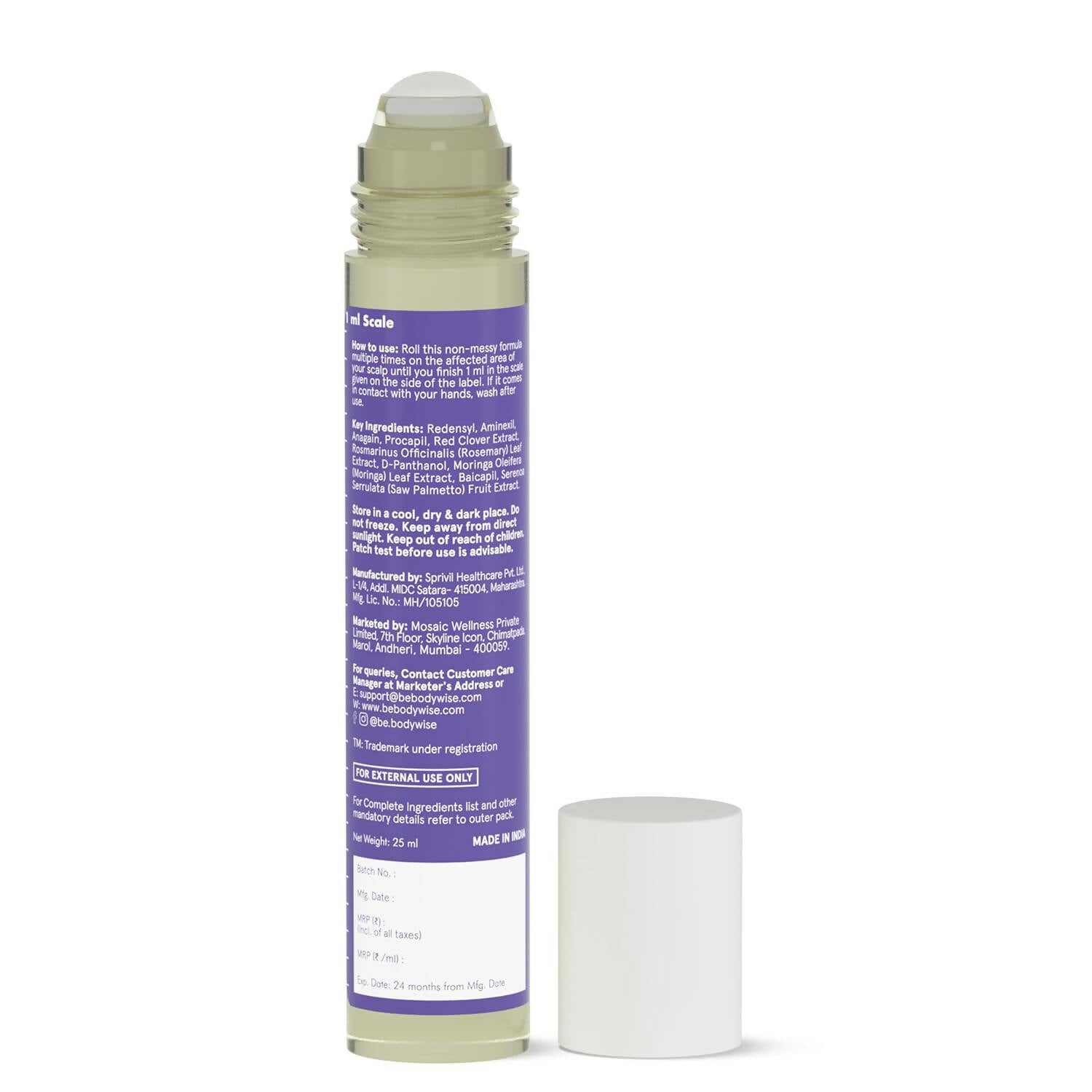 BeBodywise Rosemary Hair Growth Serum (Roll On) - Grab2buy