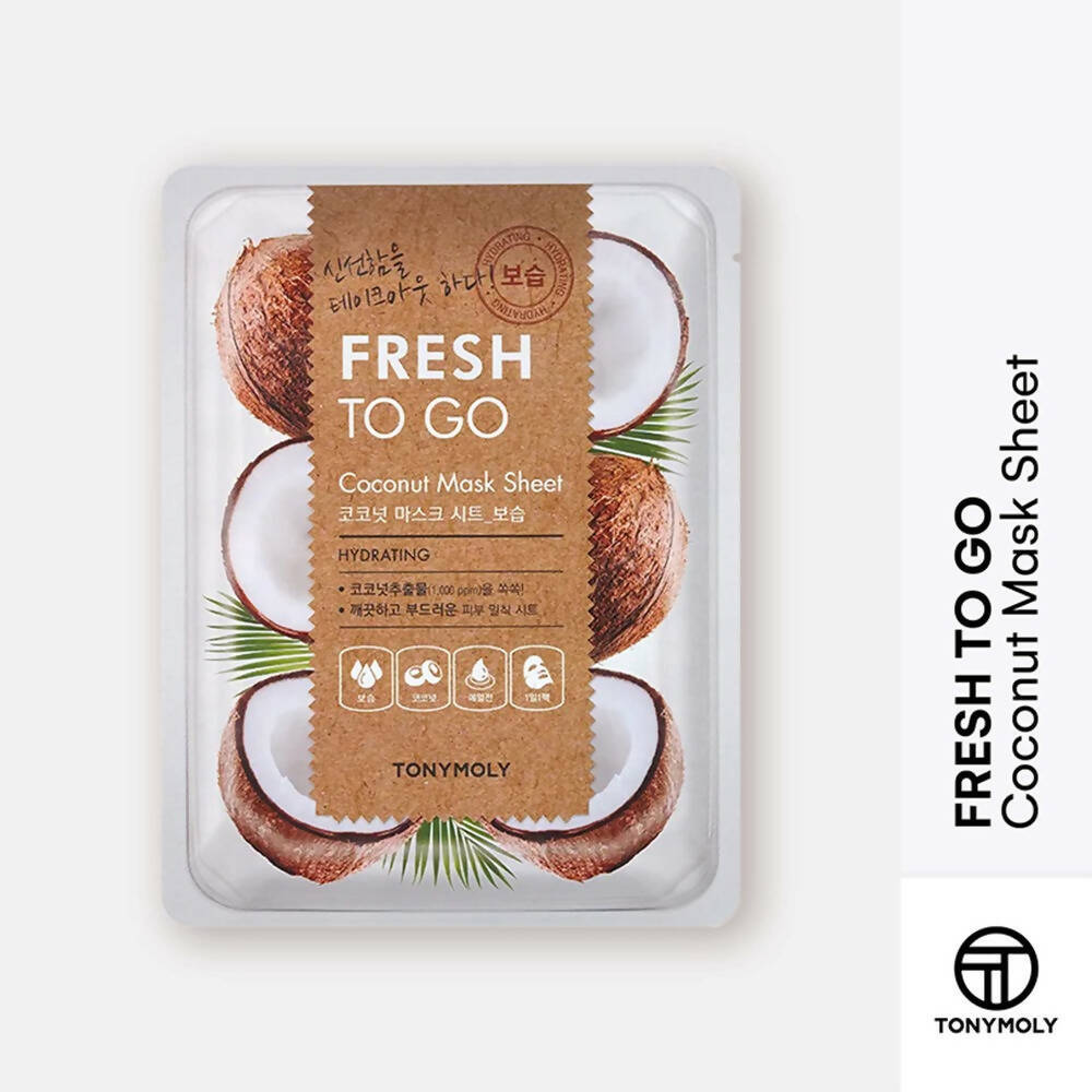Tonymoly Fresh To Go Coconut Mask Sheet Hydrating - Korean Skincare 