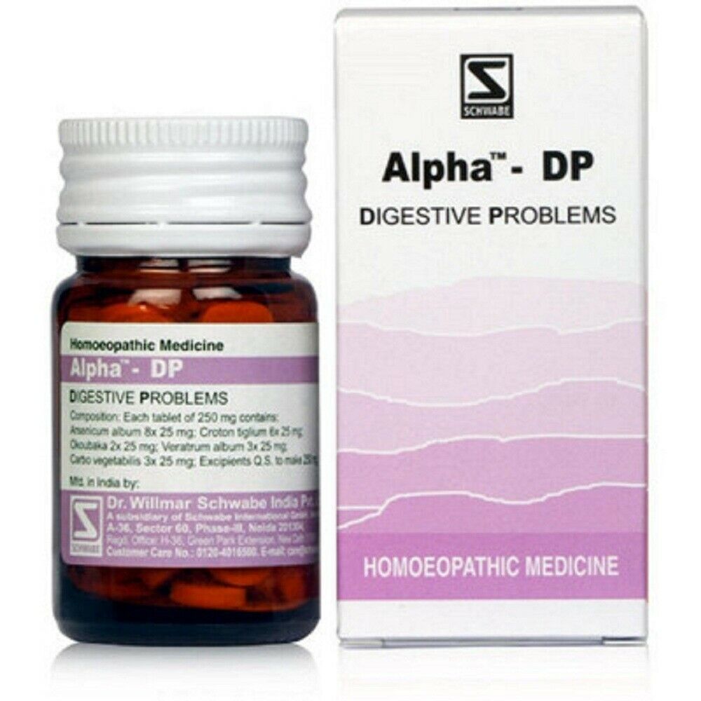 Dr.Willmar Schwabe Alpha DP(Digestive Problems) (20g) Tablets for Indigestion Acidity vomiting 
