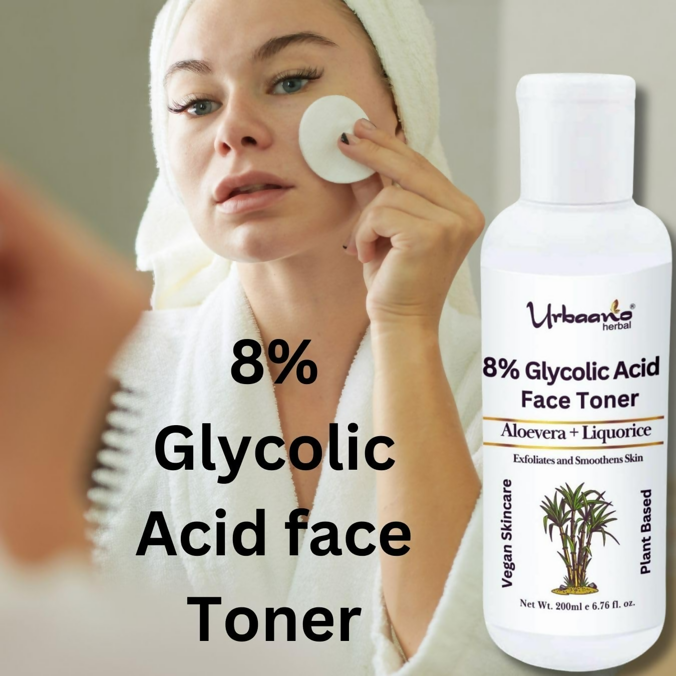 Urbaano Herbal 8% Glycolic Acid Toner For Glowing Skin  Grab2Buy Urbaano Herbal Grab2Buy