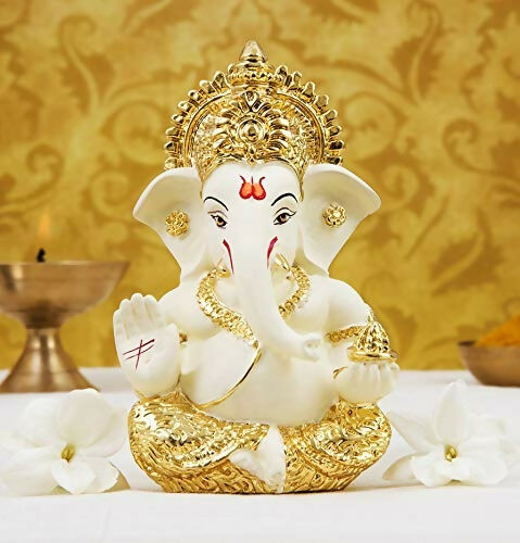 Gold Art India Ceramic Ganesh Idol  Grab2Buy Generic Grab2Buy