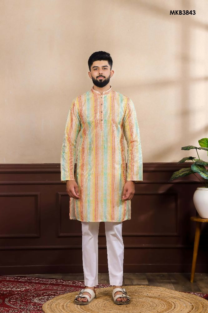 Multy Art Silk Digital Printed, Embroidery Work Kurta Set - Mahotsav