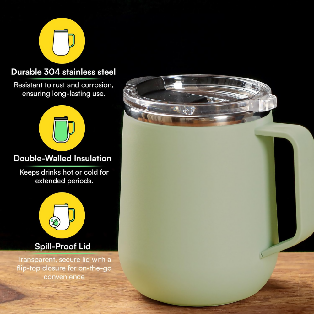 Udyan Tea Stainless Steel Insulated Mug - Mint Green  Grab2Buy Udyan Tea Grab2Buy