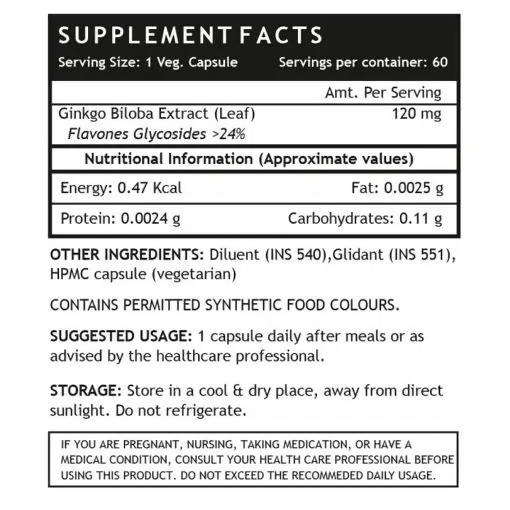 Inlife Ginkgo Biloba Capsules 