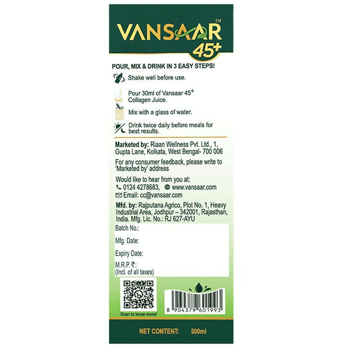 Vansaar 45+ Collagen Juice 