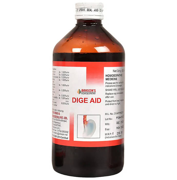 Bakson's Homeopathy Dige Aid Syrup 